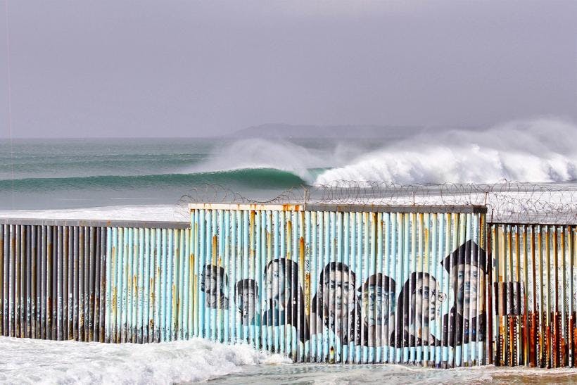 Divided:  The Surf Dynamics of The Mexico-US Border Zone