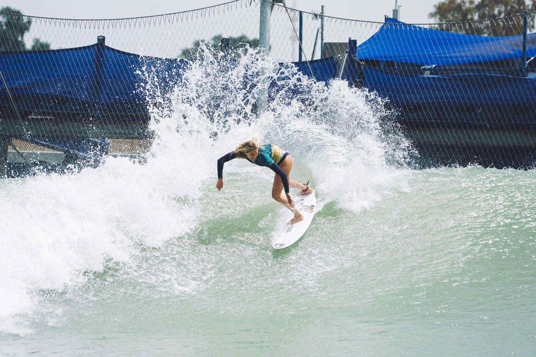 stephanie gilmore competing at surf ranch