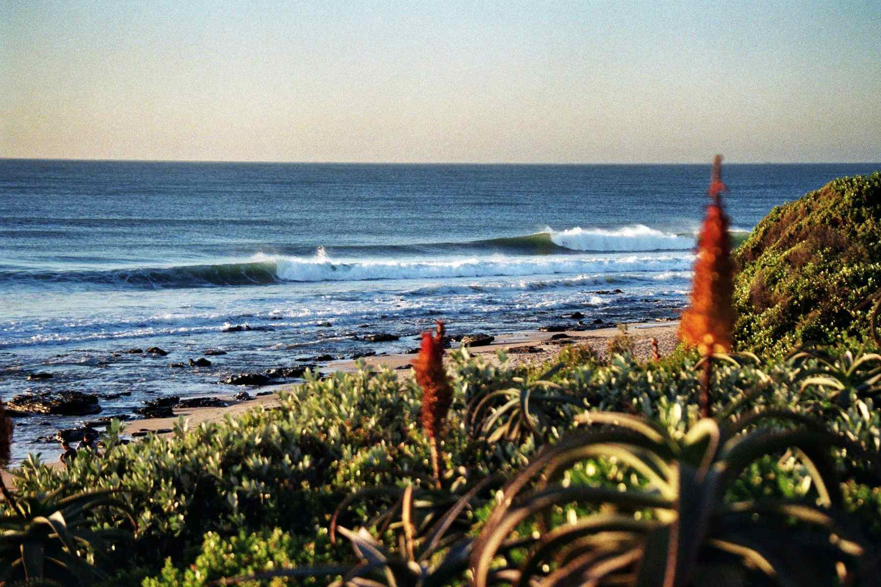 empty waves at jeffreys bay, south africa