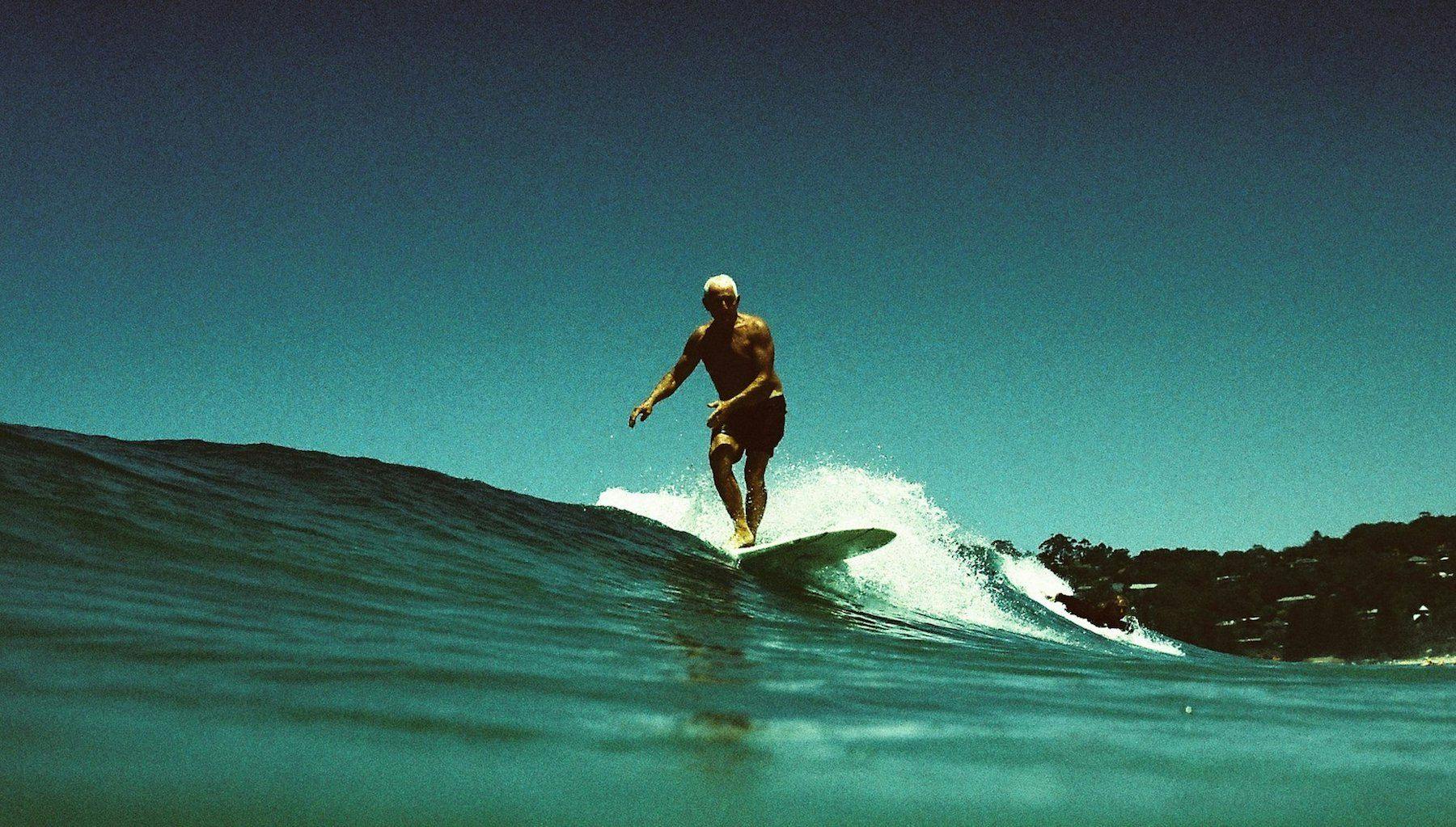 Bob Mctavish still surfing exceptionally after two hip replacements. 