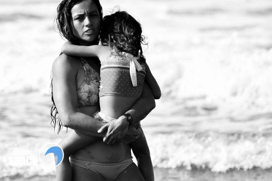 Surf Simply’s Francela with her daughter, Paz. Photo by Graham Swindell.