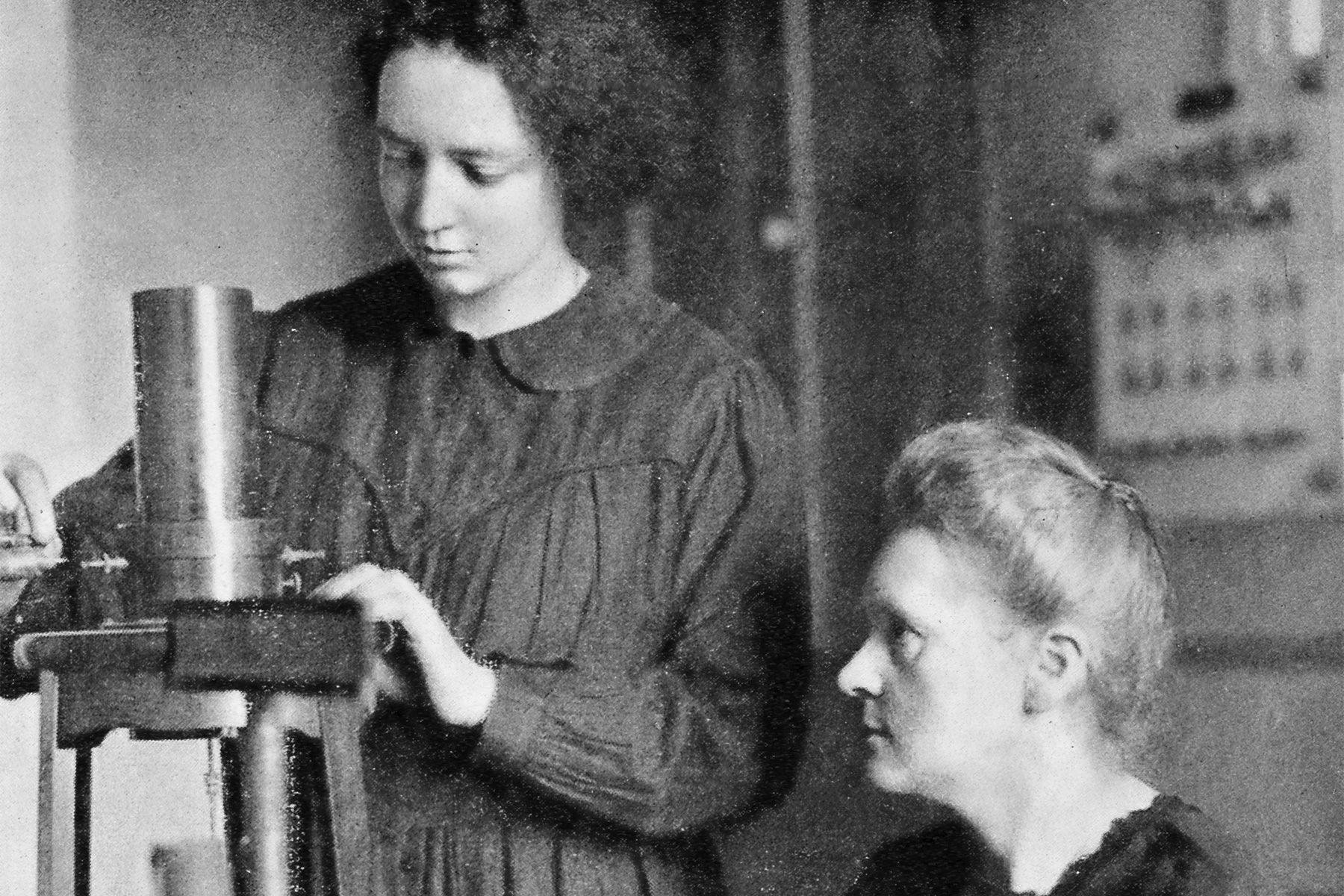 irene and marie curie, 1925, photographer unknown